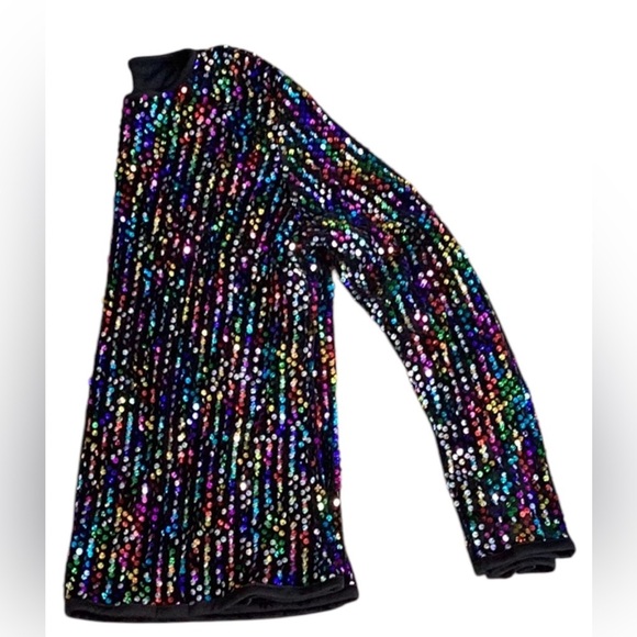 Colorful Sequin Shiny Sparkly Party Top Blouse Large New in Packaging - Picture 5 of 10